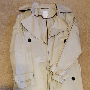 H&M Khaki Trench Coat Womens S